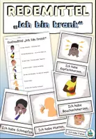 Aperçu - Feuilles d'exercices - Moyens d'expression "Ich bin krank" Allemand - Page de couverture