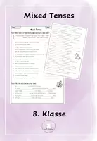 Vorschau - Arbeitsblätter - Mixed Tenses 8. Schulstufe Worksheets - Deckblatt