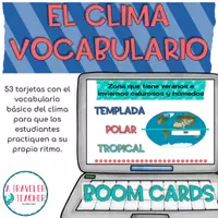 Vista previa - Tarjetas / Manipulativos - El clima Boom Cards - Portada