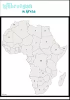 Vorschau - Arbeitsblätter - Vertretungsstunde - Währungen in Afrika - Deckblatt