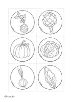 Aperçu - Matériel pour travaux manuels / dessin - Les légumes cartes noir-blanc PicsaLilie - Page 3