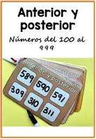 Vista previa - Tarjetas / Manipulativos - Números anteriores y posteriores - Números del 100 al 999 - página 1