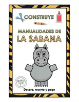 Vista previa - Manualidades / Dibujos para colorear - MANUALIDADES CONSTRUYE SABANA RINOCERONTE - Portada
