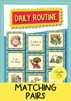 Vista previa - Juegos / Gamificación - Daily Routine: Matching Pairs Game / Juego de vocabulario (inglés) - Portada