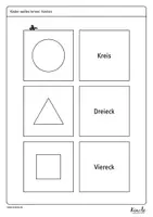 Vorschau - Bildkarten - Wortkarten Grundformen, besondere Dreiecke und Vierecke - Seite 1