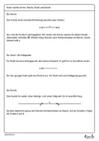 Vorschau - Arbeitsblätter - Einführung Strecke – Strahl / Halbgerade – Gerade - Seite 1