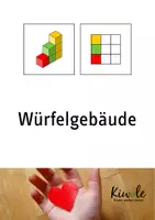 Vorschau - Arbeitsblätter - Bunte Würfelgebäude - Baupläne und Ansichten - Deckblatt