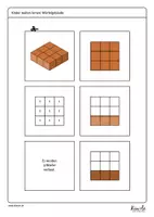 Vorschau - Arbeitsblätter - Materialpaket "Würfelgebäude - Ansichten und Baupläne" - Seite 1