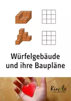 Vorschau - Arbeitsblätter - Würfelgebäude und ihre Baupläne - Deckblatt