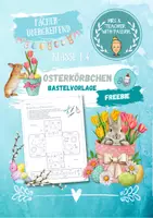 Vorschau - Mal- und Bastelvorlagen - Freebie Osterkörbchen - Deckblatt