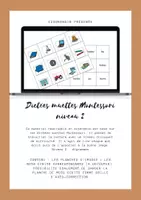 Aperçu - Jeux - Dictées muettes Montessori - Travail autonome - Niveau 2 - Page de couverture