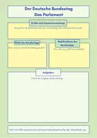 Vorschau - Arbeitsblätter - Der Deutsche Bundestag Steckbrief Internetrecherche - Seite 1
