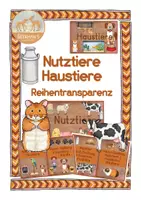 Vorschau - Präsentationen/Tafelbilder - Reihentransparenz Nutztiere Haustiere - Deckblatt