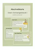 Vorschau - Stationenlernen - Abschreibkartei: Ostern (2fach differenziert) - Seite 1