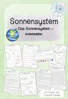 Vorschau - Unterrichtsreihen - Sonnensystem - Arbeitsblätter zum Sonnensystem - Deckblatt