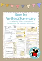 Vorschau - Arbeitsblätter - How to Write a Summary inkl. interaktiver PDF - Deckblatt