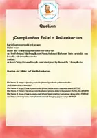 Vorschau - Arbeitsblätter - Rollenkarten cumpleaños feliz Geburtstag dialogisches Sprechen - Seite 3