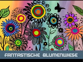 Vorschau - Stundenentwürfe - Kunstprojekt „Fantastische Blumenwiese“ – Malen & Collage Schritt für Schritt - Seite 1