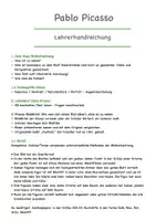 Vorschau - Stundenentwürfe - Pablo Picasso Kunst Grundschule (Materialpaket) - Seite 1