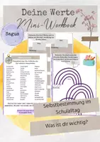 Vorschau - Lehrpläne/Lehrermaterial - Deine Werte - Mini Workbook - Deckblatt