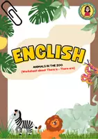 Aperçu - Feuilles d'exercices - Animals in the Zoo - There is - There are - Page de couverture