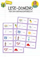 Vorschau - Spiele - Lese-Domino (FREEBIE) für den Anfangsunterricht Deutsch - Deckblatt
