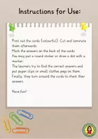 Aperçu - Feuilles d'exercices - Colours Clip Cards | Vocabulary - Page 3