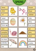 Aperçu - Inclusion - Spring Words Clip Cards | Vocabulary | #Pâques - Page 3