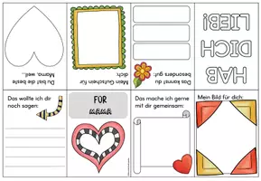 Vorschau - Mal- und Bastelvorlagen - Muttertag: Faltbuch zum Verschenken - Seite 2