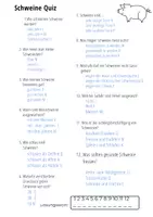 Vorschau - Mal- und Bastelvorlagen - Materialpaket Lapbook, Test, Quiz über Minischweine - Seite 1