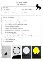 Vorschau - Arbeitsblätter - Hell-Dunkel-Kontrast (Wolf bei Vollmond) - Seite 1