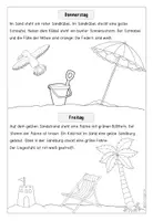 Vorschau - Arbeitsblätter - Lesemalblatt "Sommer" - Klasse 1/2 - Seite 2