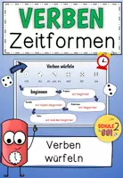 Vorschau - Fördermaterial/Inklusion - Zeitformen Verben würfeln / Deutsch /Freiarbeit - Deckblatt