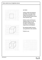Vorschau - Arbeitsblätter - Schrägbilder zeichnen – Geometrische Körper - Seite 1