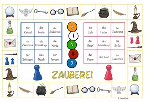 Vorschau - Arbeitsblätter - Zauberei / Magie – Bingo-Spiel mit Hilfekarte – DaZ/DaF - Seite 3