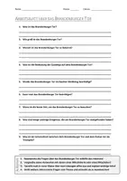 Vorschau - Arbeitsblätter - Lernposter + AB mit Fragen zum Thema "Brandenburger Tor" + Lösungsblatt + Infografik - Seite 1