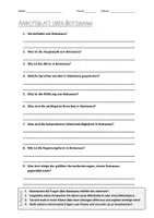 Vorschau - Arbeitsblätter - AB mit Fragen zum Thema "Botswana" + Lösungsblatt - Seite 1