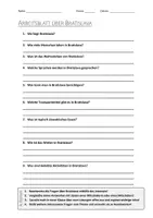 Vorschau - Arbeitsblätter - AB mit Fragen zum Thema "Bratislava" + Lösungsblatt - Deckblatt