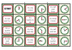 Vista previa - Unidades / Secuencias / Situaciones de Aprendizaje - Telling the time - Domino - página 1