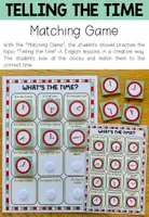 Vista previa - Juegos / Gamificación - Telling the time - Matching Game - página 1