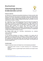 Vorschau - Stundenentwürfe - Bruchrechnung - Gleichwertige Brüche entdecken - Seite 1