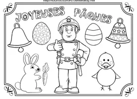 Aperçu - Matériel pour travaux manuels / dessin - Coloriage tableau de Pâques Diddl dessiné par nounoudunord - Page 2