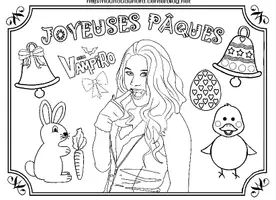 Aperçu - Matériel pour travaux manuels / dessin - Coloriage tableau de Pâques Diddl dessiné par nounoudunord - Page 3