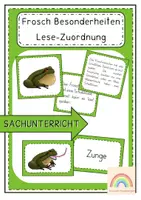 Vorschau - Unterrichtsreihen - Der Frosch - Besonderheiten - Lese-Zuordnung - Deckblatt