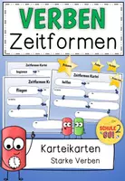 Vorschau - Fördermaterial/Inklusion - Zeitformen Verben KARTEI / unregelmäßige Verben / Deutsch / Freiarbeit - Deckblatt
