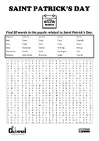 Vista previa - Hojas de trabajo - SAINT PATRICK'S DAY – Visual Dictionary & Word Search - página 2