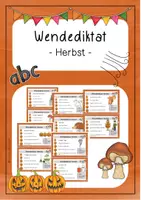 Vorschau - Stationenlernen - Wendediktat Herbst - Deckblatt