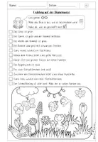 Vorschau - Arbeitsblätter - Lese-Mal-Geschichten Frühling Klasse 2/3 - Seite 1