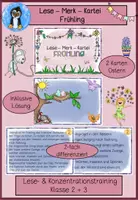 Vorschau - Spiele - Lese-Merk-Kartei Frühling – Lesetraining mit differenzierten Texten | Klasse 2 & 3 - Deckblatt
