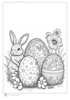 Vorschau - Mal- und Bastelvorlagen - Ausmalbilder Ostern Osterhase - Seite 2